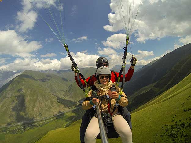 Paragliding in Kazbegi Georgia